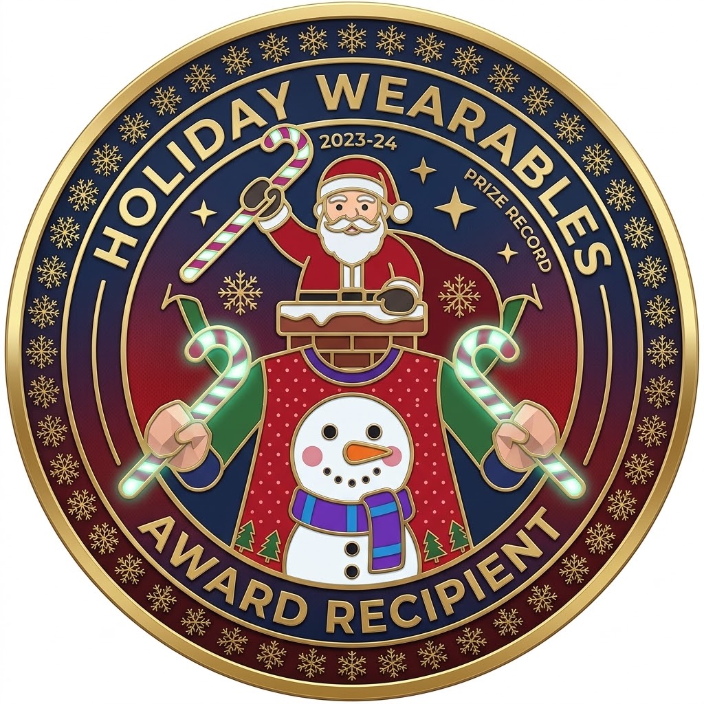 Ugly Sweater Wearable third prize badge