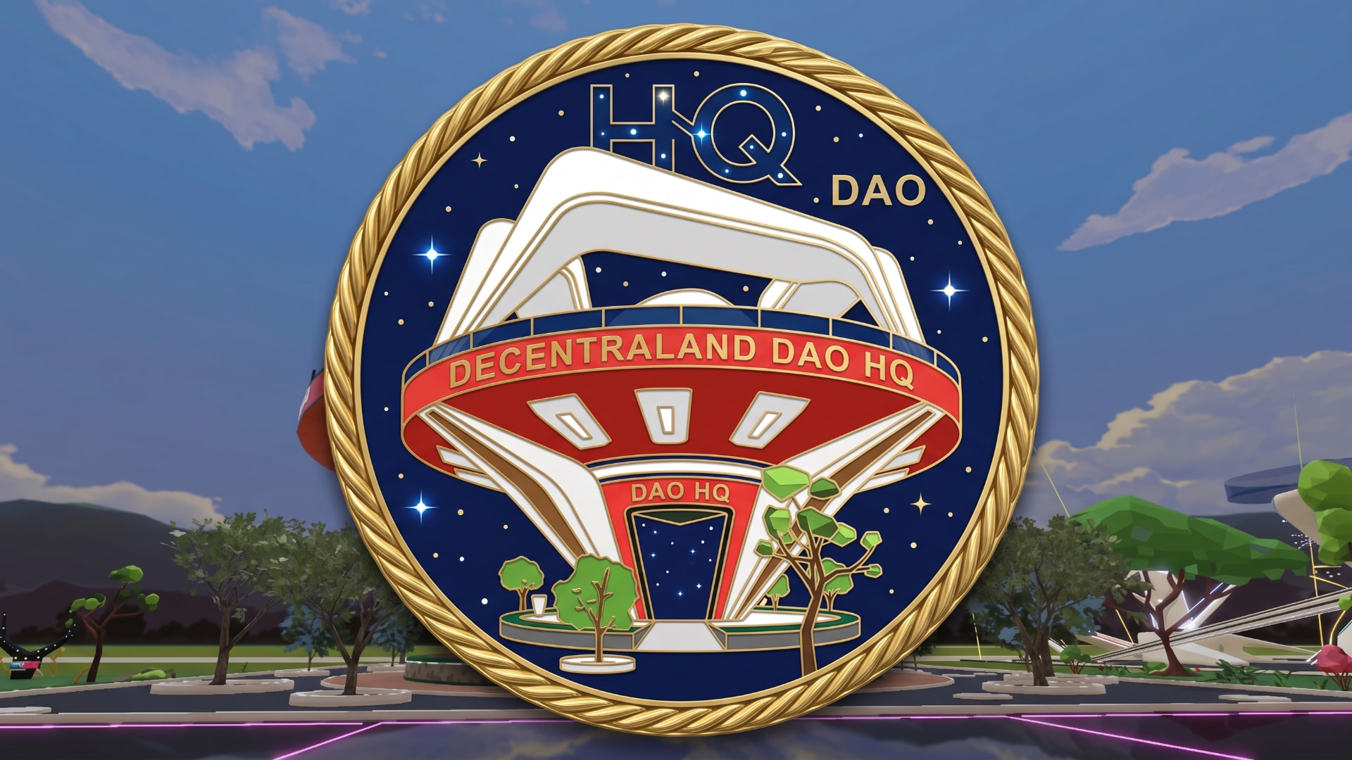 Decentraland DAO HQ second prize badge